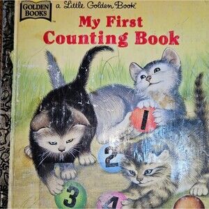 My First Counting Book – Golden Books Early Reader Toddler Vintage Style